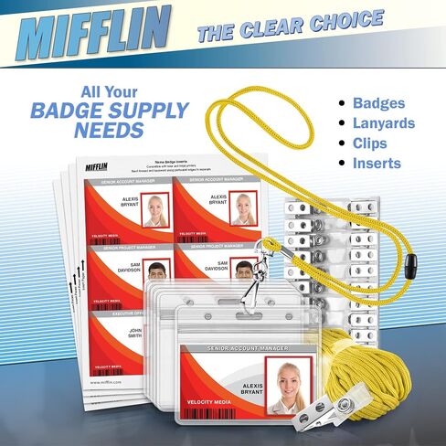 MIFFLIN-USA Adjustable Safety Lanyards for ID Badge Holder & Face Mask (Black, 36 Inch, 800 Bulk Pack) in Kuwait