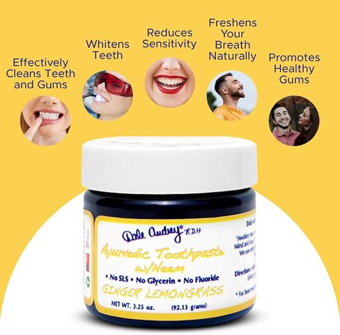 Ayurvedic Mineralizing Tooth Paste for Sensitive Teeth | Organic Cinnamon Flavor Teeth Whitening and Fresh Breath | Natural Toothpaste for Gums and Bad Breath (3.25 Oz) in Saudi Arabia