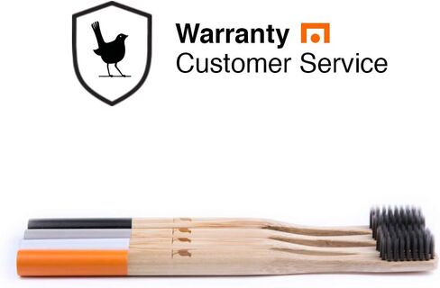 Bamboo Toothbrush with Extra Soft Charcoal Infused Bristles, Set of 4, Designed in Ukraine in Saudi Arabia