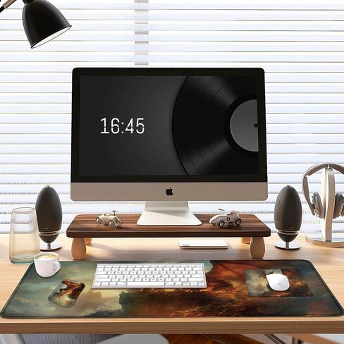 Desk Mat + Mouse Pad + Mouse Wrist Rest,3 PCS Set Ergonomic Memory Foam Mouse Wrist Rest with Durable Anti-Slip Rubber Base for Office,Home & Easy Typing Pain Relief,Pink Flash Scripture 46:5 in Saudi Arabia