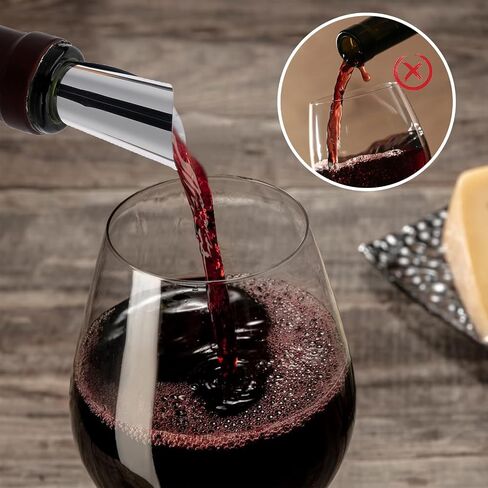 20Pcs Wine Pour Disc Drop Stoper, Red Wine Pourer Wine Pourer, Aluminum Foil Pour Spouts, Aluminum Foil Wine Bottle Pourer, Wine Spout Pourer, Silver Foil Drop Stopping for Wine Beverage Beer in Saudi Arabia