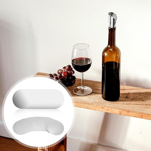 20Pcs Wine Pour Disc Drop Stoper, Red Wine Pourer Wine Pourer, Aluminum Foil Pour Spouts, Aluminum Foil Wine Bottle Pourer, Wine Spout Pourer, Silver Foil Drop Stopping for Wine Beverage Beer in Saudi Arabia