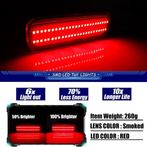 For 2002 2003 2004 Honda CR-V LED Rear Bumper Reflector Tail Brake Lights Smoked Lens 33505S9A003, 33555S9A003 in Saudi Arabia