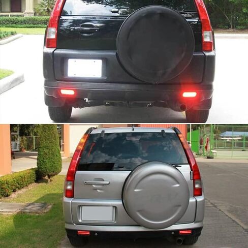 For 2002 2003 2004 Honda CR-V LED Rear Bumper Reflector Tail Brake Lights Smoked Lens 33505S9A003, 33555S9A003 in Saudi Arabia