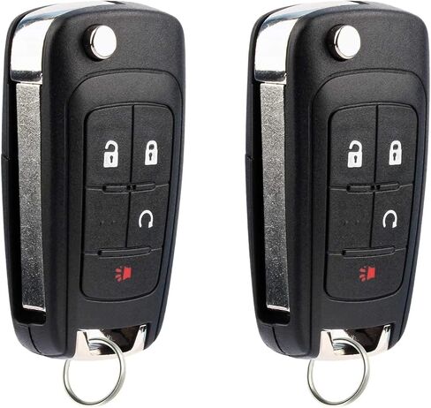 2X KeylessOption Flip Remote Key Fob 4btn تشغيل عن بعد لجنرال موتورز (OHT01060512) in Saudi Arabia