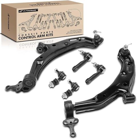 A-Premium Set of 6, Front Lower Control Arm, Sway Bar Link, Outer Tie Rod End, Compatible with Nissan Sentra 2001 2002 2003 2004 2005 2006 in Saudi Arabia