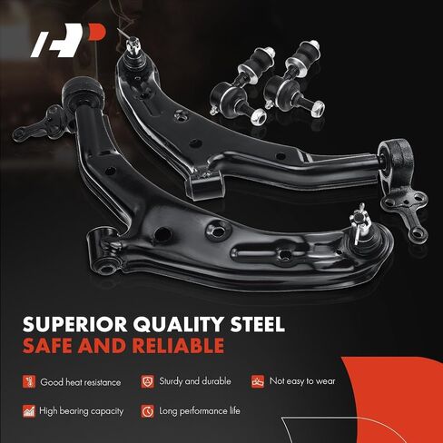 A-Premium Set of 6, Front Lower Control Arm, Sway Bar Link, Outer Tie Rod End, Compatible with Nissan Sentra 2001 2002 2003 2004 2005 2006 in Saudi Arabia