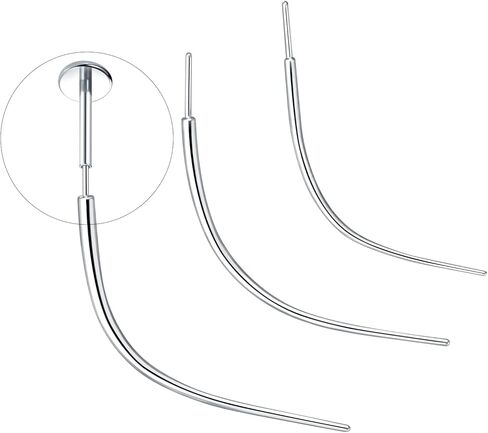 Oveta منحني ثقب تفتق 20G 18G 16G دفع في تفتق G23 التيتانيوم إدراج دبوس لأداة المجوهرات بدون خيوط in Kuwait