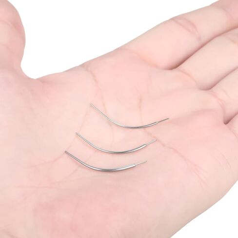 Oveta منحني ثقب تفتق 20G 18G 16G دفع في تفتق G23 التيتانيوم إدراج دبوس لأداة المجوهرات بدون خيوط in Kuwait