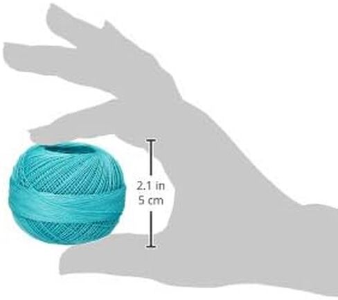 Handy Hands خيط قطن ليزبث بطول 210 ياردة، 25 جم، أزرق بحري متوسط in Kuwait