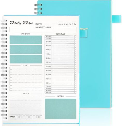 EOOUT To Do List Notepad, Daily Planner Notepad, Fitness Journal Workout Planner Notepad, 160 Pages, 8.5 x 5.7 Inches Planning Notebook, Classroom Office Gifts, Beige in Saudi Arabia