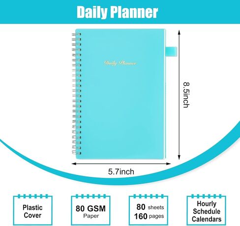 EOOUT To Do List Notepad, Daily Planner Notepad, Fitness Journal Workout Planner Notepad, 160 Pages, 8.5 x 5.7 Inches Planning Notebook, Classroom Office Gifts, Beige in Saudi Arabia