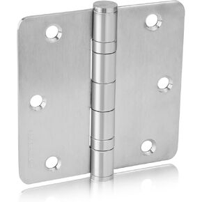3 Pack goldenwarm 304 Stainless Steel Door Hinges, Oil Rubbded Bronze Non Removable Pin Heavy Duty Ball Bearing Door Hinges 3.5 Inch, Commercial and Residential Door Hardware, with 1/4 Inch Radius