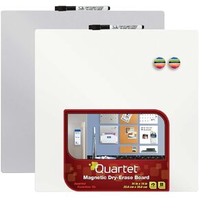 Quartet Magnetic Whiteboard Tile, 14" x 14" Dry Erase Board, White Board, Frameless, White Surface (85402-WT)