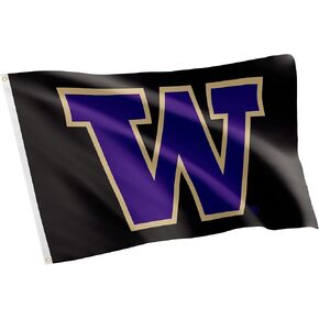 Desert Cactus University of Washington Flag U of W UW Huskies Husky Flag Banners 100% Polyester Indoor Outdoor 3x5 feet Flags (Design J)