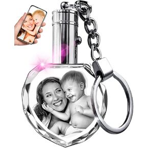 ArtPix 3D Crystal Photo Custom Keychain Picture, Customized Personalized Gift
