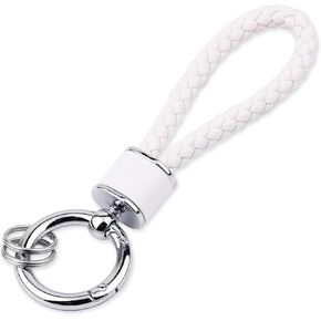 Fmeida Keychain for Women Handmade Knit Keychain Simple Car Keychains Fashion Key Accessories