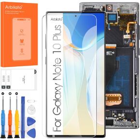 OLED Screen for Samsung Galaxy Note 10 Plus Screen Replacement for Samsung Note 10+ LCD Screen SM-N975U Touch Display Digitizer Assembly Repair Parts with Frame(with Fingerprint Function) (Black)