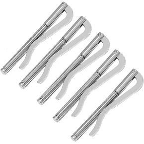 5 Pieces Spring Money Clip Spring Check Clip Wallet Spring Clip Money Spring Clip for Wallet Purse Leather Craft Tools(Silver, 80mm)