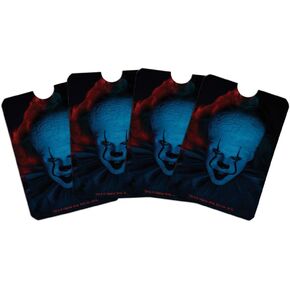 GRAPHICS & MORE IT: Chapter 2 Blue Pennywise Credit Card RFID Blocker Holder Protector Wallet Purse Sleeves Set of 4