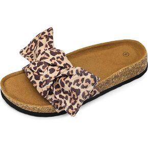 HOMEHOT Womens Cork Footbed Slides Sandals with Arch Support Casual Flat Slippers in Saudi Arabia