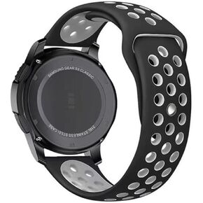 Watch strap 20mm/22mm porous breathable two-color silicone strap, soft, comfortable, waterproof and breathable, simple installation without tools, men and women