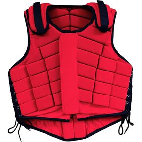 HILASON Adult Safety Equestrian Eventing Protective Protection Red | Toddler Saftey Vest | Zipper Vest | Horse Riding Vest