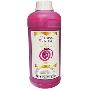 LOTSA. STYLE Premium PRO DTF Ink Refill for Inkjet Printers Heat Transfer Film Printing, Large and Wide Format Commercial Edition (1000ml, Black)