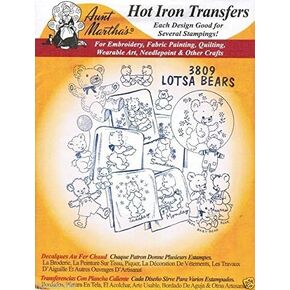 Lotsa Bears #3809 Aunt Martha's Hot Iron Embroidery Transfer Pattern supply:holtzen09