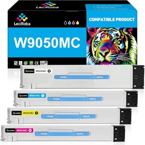 LeciRoba Remanufactured W9050MC High Yield Toner Cartridge Replacement for HP W9050MC W9051MC W9052MC W9053MC Toner Cartridge for HP Color Managed MFP E87640Z E87650Z E87660 Printer (BCMY, 4-Pack)