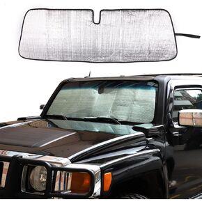 Car Windshield Sunshade UV Ray Reflector for Hummer H3 2005-2009 Front Window Sun Shade Shield Cover Foldable Reflective Sun Visor