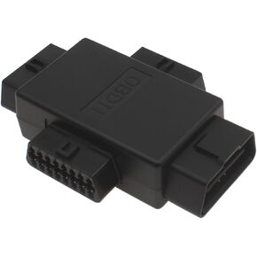 Full 16Pin OBD II OBD2 Male to Female Adapter 1 to 3 OBD Cable Splitter Converter (1pcs Black)