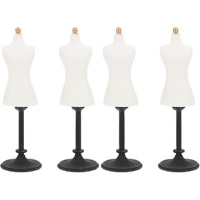 VILLCASE Mini Mannequin Stand, 1: 12 Scale Doll Dress Forms Miniature Dollhouse Doll Clothes Form Dress Mannequin with Stand Manequins Body for Doll Clothes Stand