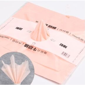 100 Sheets Korean Of Cotton Wrapping Flower Paper Non-Woven Floral Wrapping Paper, Waterproof Pleated Withdrawable Flower Bouquet Lining Paper Flower Shop Supplies Floral Gift Packaging Paper (Pink)