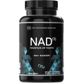 HPN NAD+ Booster – بديل النيكوتيناميد ريبوسيد (NAD3) للرجال والنساء | منشط NRF2 المضاد للشيخوخة، 312 مجم لكل جرعة - مكمل طاقة طبيعي لطول العمر والصحة الخلوية، 30 حبة نباتية