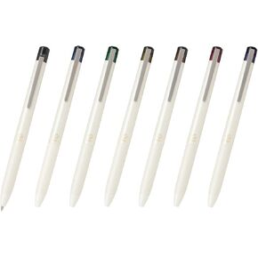 Pilot Japan Gel Ink Ballpoint Pen Nuance Black 7 Colors Set 0.5mm LIL-30EF Black, Blue, Green, Yellow, Brown, Red, Violet With Original Stylus Ballpoint Touch Pen