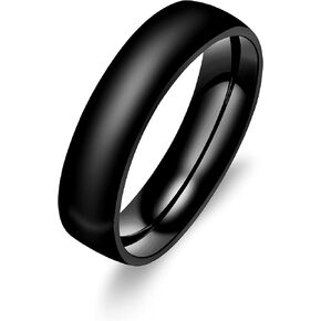 Uloveido Black Stainless Steel Couples Rings for Men Women His and Her Promise Wedding Band Rings for Girlfriend Boyfriend Y2210