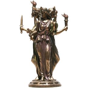 Veronese 11 1/8 Inch Hecate Greek Goddess of Magic Triple Goddess Resin Statue Bronze Finish