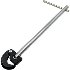 Adjustable Basin Wrench, 11" Adjustable Tap Nut Spanner Long Handle Basin Spanner for Fixing Back and Union Nuts Under Sink (3/8-1 in.)