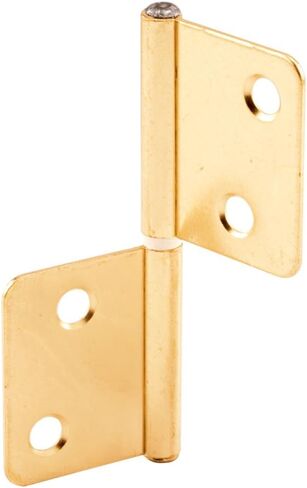 Prime-Line N 7025 Bi-Fold Door Hinges, Non-Mortise Style, Brass Plated (1 Pair) in Saudi Arabia