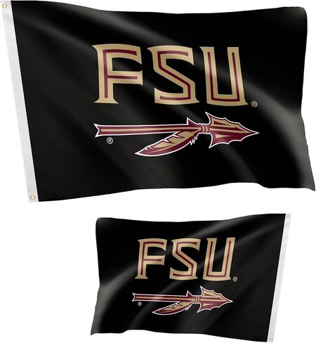 Desert Cactus Florida State University Flag Double Sided Seminoles FSU Banners 100% Polyester Indoor Outdoor 3x5 feet Flags (Double Sided - Flag 1) in Saudi Arabia