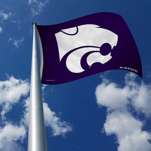Rico Industries NCAA Kansas State Wildcats 3' x 5' Banner Flag - Single Sided - Indoor or Outdoor - Home Décor Made in Saudi Arabia