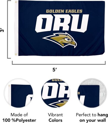 Desert Cactus Oral Roberts University Flag ORU Golden Eagles Flag Banners 100% Polyester Indoor Outdoor 3x5 feet Flags (Style 1) in Saudi Arabia