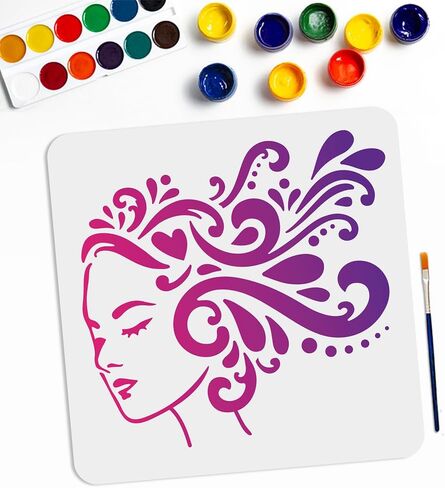 MAYJOYDIY Ballet Stencil 11.7×8.3inch Large Ballet Dancers Stencils Elegant Ballerina Stencil Template with Paint Brush for Art Crafts Furniture Canvas Wall Wood Home Decorations in Saudi Arabia