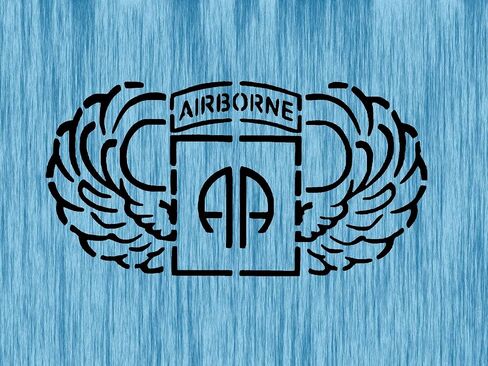 U.S. 82nd Airborne Wings Stencil, Reusable & Sturdy, 11" x 8.5", Custom Military Emblem Template in Saudi Arabia