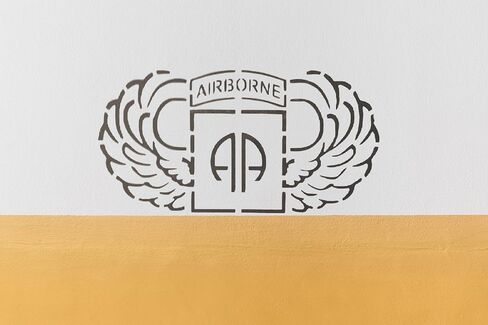 U.S. 82nd Airborne Wings Stencil, Reusable & Sturdy, 11" x 8.5", Custom Military Emblem Template in Saudi Arabia