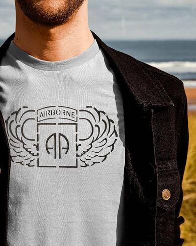 U.S. 82nd Airborne Wings Stencil, Reusable & Sturdy, 11" x 8.5", Custom Military Emblem Template in Saudi Arabia