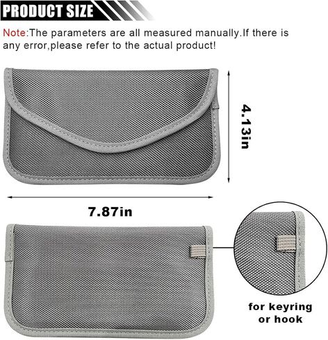 2PCS Faraday Signal Blocking Bag, Key Fob Protector, RFID Faraday Pouch Cage Box Wallet Case for Cell Phone Privacy Protection, Anti-Hacking RFID Card Protector Signal Shielding (Black) in Saudi Arabia