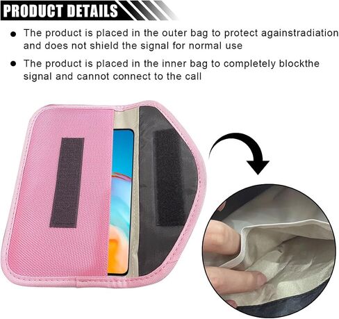 2PCS Faraday Signal Blocking Bag, Key Fob Protector, RFID Faraday Pouch Cage Box Wallet Case for Cell Phone Privacy Protection, Anti-Hacking RFID Card Protector Signal Shielding (Black) in Saudi Arabia