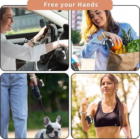 محفظة معصم بسلسلة مفاتيح MOM، هدايا عملية للأم، مع خرز سيليكون MOM، شرابة، محفظة حامل البطاقات in Kuwait